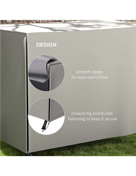 Outsunny 205 x 124cm Three-Seater Swing Chair Protective Cover Grey 84B-446V00GY - pic 102975 | FastDaddyshop