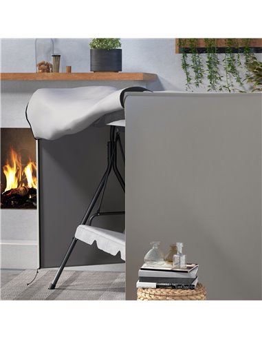 Outsunny 205 x 124cm Three-Seater Swing Chair Protective Cover Grey 84B-446V00GY