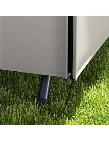 Outsunny 205 x 124cm Three-Seater Swing Chair Protective Cover Grey 84B-446V00GY
