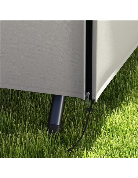 Outsunny 205 x 124cm Three-Seater Swing Chair Protective Cover Grey 84B-446V00GY - pic 102978 | FastDaddyshop