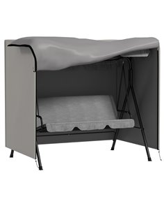 Outsunny 152 x 177cm Three-Seater Swing Chair Protective Cover Light Grey 84B-445V00GY