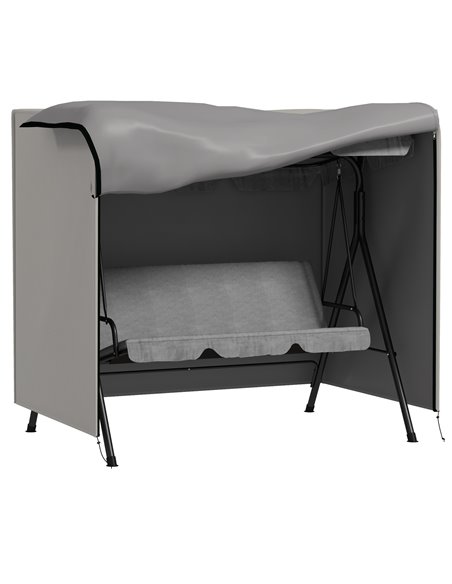Outsunny 152 x 177cm Three-Seater Swing Chair Protective Cover Light Grey 84B-445V00GY - pic 102979 | FastDaddyshop