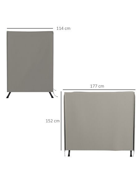 Outsunny 152 x 177cm Three-Seater Swing Chair Protective Cover Light Grey 84B-445V00GY - pic 102981 | FastDaddyshop
