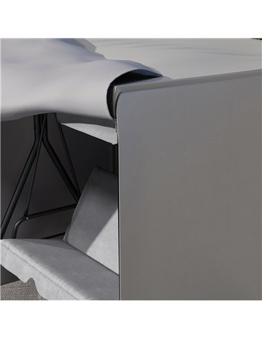 Outsunny 152 x 177cm Three-Seater Swing Chair Protective Cover Light Grey 84B-445V00GY
