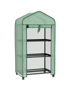 Outsunny Three-Tier Mini Greenhouse - Green 84H-068V00GN
