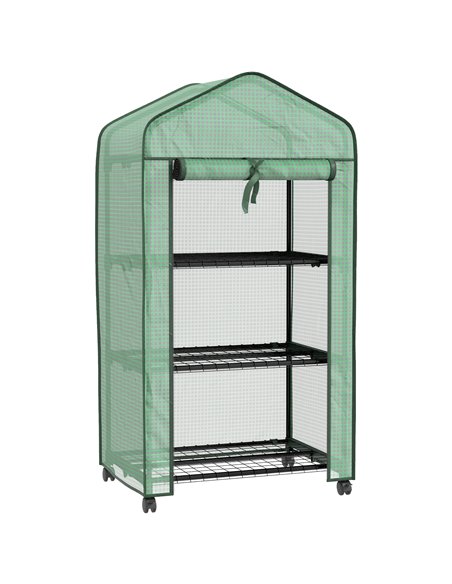 Outsunny Three-Tier Mini Greenhouse - Green 84H-068V00GN - pic 103447 | FastDaddyshop