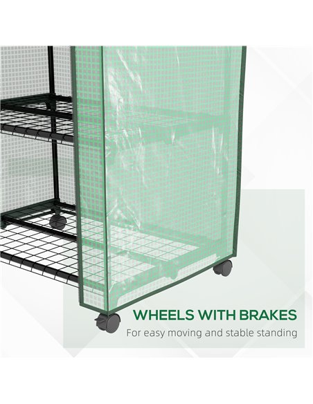 Outsunny Three-Tier Mini Greenhouse - Green 84H-068V00GN - pic 103452 | FastDaddyshop