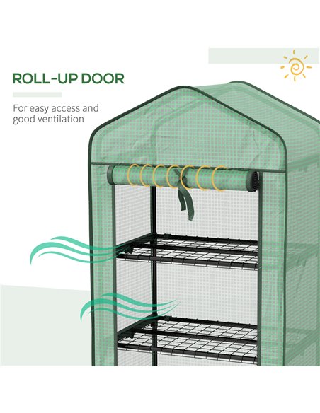 Outsunny Three-Tier Mini Greenhouse - Green 84H-068V00GN - pic 103453 | FastDaddyshop