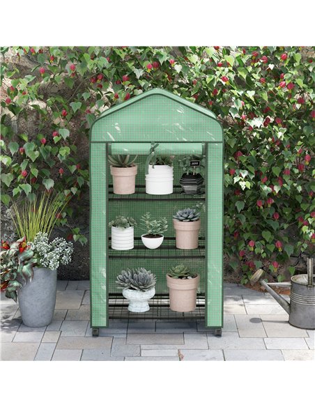 Outsunny Three-Tier Mini Greenhouse - Green 84H-068V00GN - pic 103455 | FastDaddyshop
