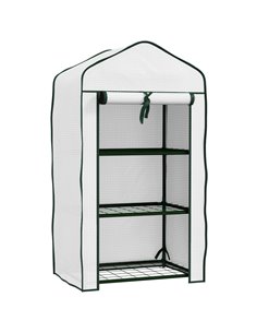 Outsunny Three-Tier Mini Greenhouse - White 84H-069V01WT
