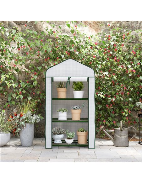 Outsunny Three-Tier Mini Greenhouse - White 84H-069V01WT - pic 103464 | FastDaddyshop
