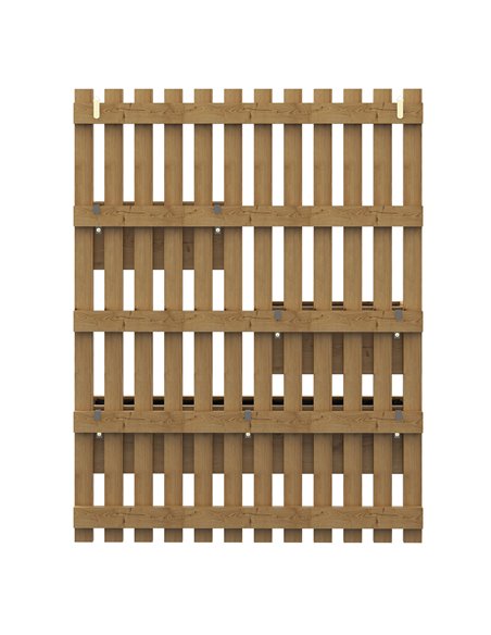 Outsunny Wall-mounted Wooden Garden Planters with Trellis, Drainage Holes and 3 Planter Boxes for Patio, Carbonised 845-796V00TN - pic 103563 | FastDaddyshop