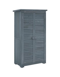 Outsunny 39.5 x 79cm Fir Wood Garden Shed - Grey 845-247GY