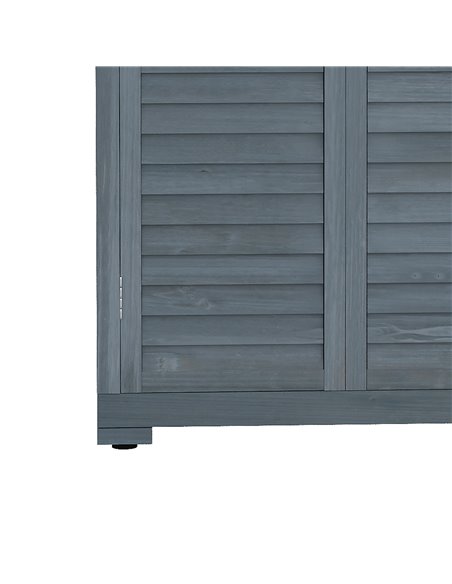 Outsunny 39.5 x 79cm Fir Wood Garden Shed - Grey 845-247GY - pic 103751 | FastDaddyshop