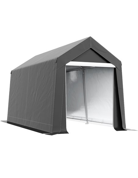 Outsunny 3.6 x 2.1m Portable Outdoor Shed, with Window - Dark Grey 845-948V00CG - pic 103753 | FastDaddyshop