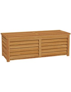Outsunny 292L Outdoor Storage Box, Wooden Deck Box Garden Storage Container for Balcony, Porch, Poolside, Light Brown 84G-186V00
