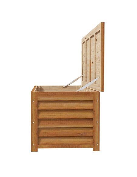 Outsunny 292L Outdoor Storage Box, Wooden Deck Box Garden Storage Container for Balcony, Porch, Poolside, Light Brown 84G-186V00 - pic 103814 | FastDaddyshop