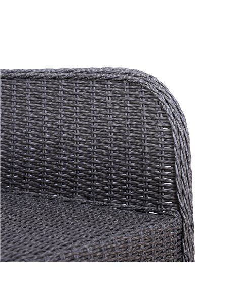 Outsunny 2 Seater Deluxe Garden Rattan Furniture Sofa Chair & Stool Table Set Patio Wicker Weave Furniture Set Aluminium Frame F - pic 10435 | FastDaddyshop