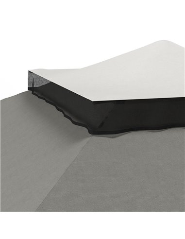 Outsunny Pop Up Canopy Tent with Double Roof, Zipped Mesh Sidewalls, Carrying Bag, Height Adjustable for Patio Garden, Dark Grey