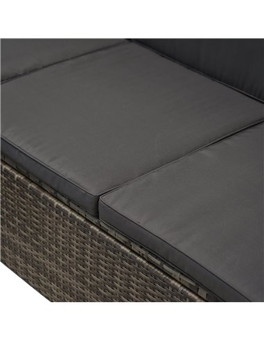 Outsunny 4-Seater Outdoor Garden Rattan Furniture Set w/ Table Grey
