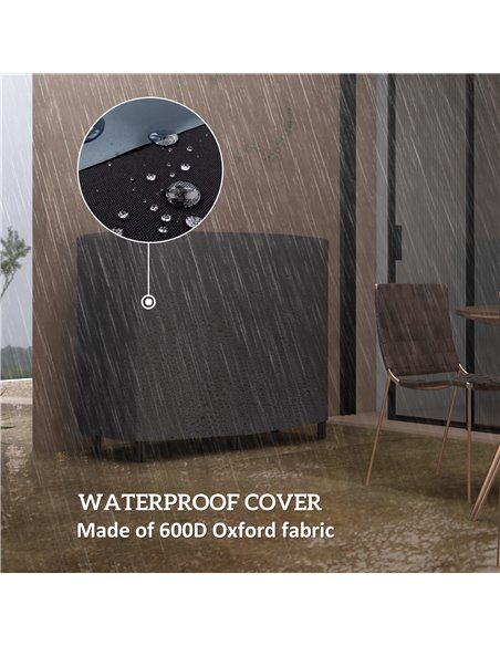 Outsunny 4FT Firewood Rack with Canvas Carrier Bag and 600D Oxford Waterproof Cover, Metal Log Store Indoors, Log Storage Rack H - pic 105131 | FastDaddyshop