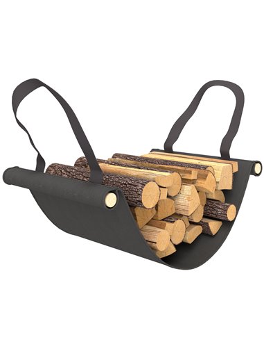 Outsunny 4FT Firewood Rack with Canvas Carrier Bag and 600D Oxford Waterproof Cover, Metal Log Store Indoors, Log Storage Rack H