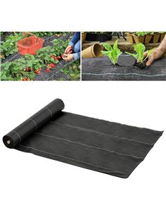 Outsunny 2x50m Gardener Premium Weed Barrier Landscape Fabric Durable & Heavy-Duty Weed Block Gardening Mat, Easy Setup & Superi 2