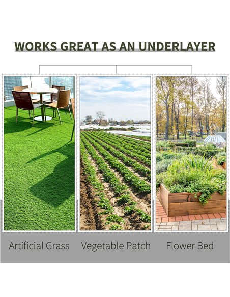Outsunny 2x50m Gardener Premium Weed Barrier Landscape Fabric Durable & Heavy-Duty Weed Block Gardening Mat, Easy Setup & Superi - pic 105159 | FastDaddyshop