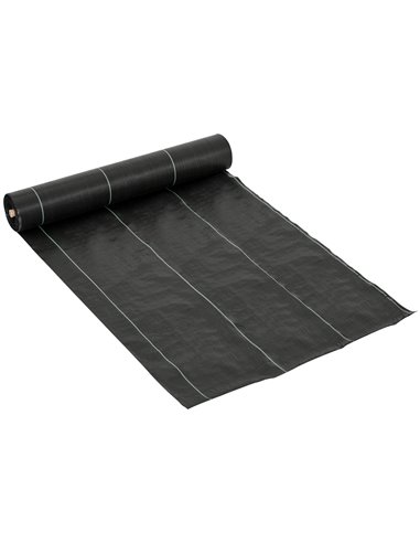 Outsunny 2x50m Gardener Premium Weed Barrier Landscape Fabric Durable & Heavy-Duty Weed Block Gardening Mat, Easy Setup & Superi