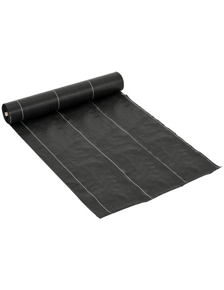 Outsunny 2x50m Gardener Premium Weed Barrier Landscape Fabric Durable & Heavy-Duty Weed Block Gardening Mat, Easy Setup & Superi - pic 105163 | FastDaddyshop