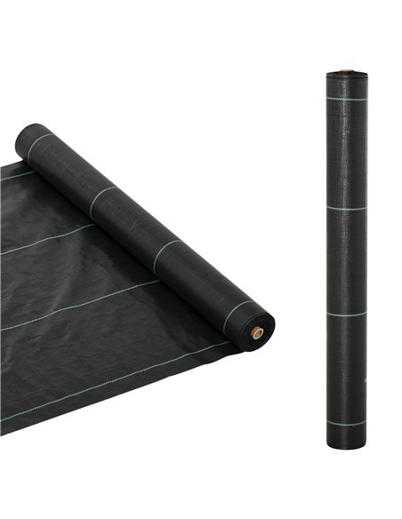 Outsunny 1x50m Gardener Premium Weed Barrier Landscape Fabric Durable & Heavy-Duty Weed Block Gardening Mat, Easy Setup & Superi - pic 105164 | FastDaddyshop