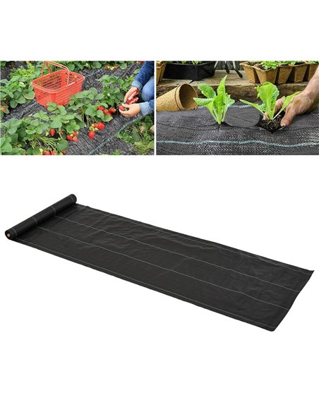 Outsunny 1x50m Gardener Premium Weed Barrier Landscape Fabric Durable & Heavy-Duty Weed Block Gardening Mat, Easy Setup & Superi - pic 105165 | FastDaddyshop