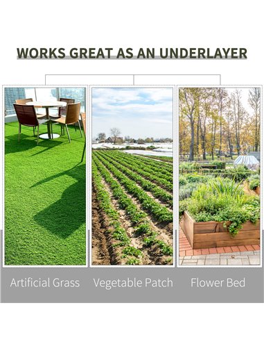 Outsunny 1x50m Gardener Premium Weed Barrier Landscape Fabric Durable & Heavy-Duty Weed Block Gardening Mat, Easy Setup & Superi