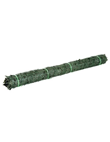 Outsunny Set of Two Artificial Leaf Hedge Screen Privacy Fence Panel for Garden Outdoor Indoor Decor, Dark Green, 3 x 1.5 m 844-