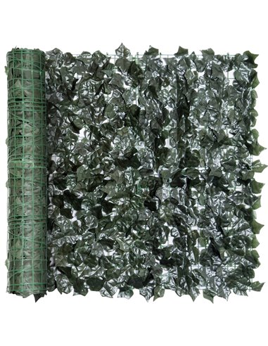 Outsunny Set of Two Artificial Leaf Hedge Screen Privacy Fence Panel for Garden Outdoor Indoor Decor, Dark Green, 3 x 1.5 m 844-