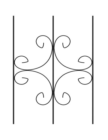 Outsunny Set of Two Spiral Anchor Garden Trellis Panels 84H-122V00BK