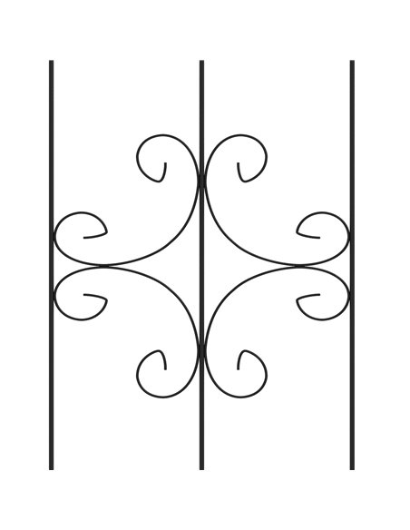 Outsunny Set of Two Spiral Anchor Garden Trellis Panels 84H-122V00BK - pic 105298 | FastDaddyshop