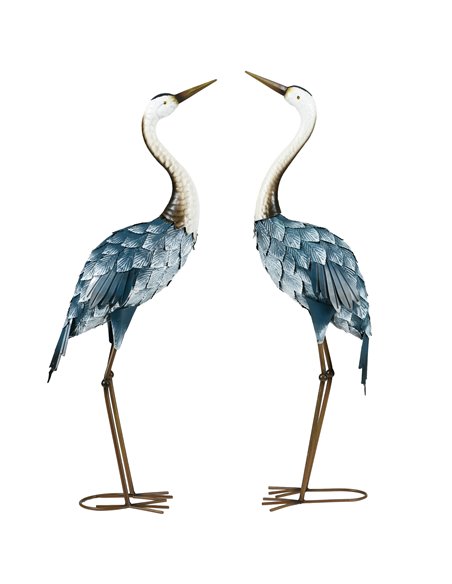 Outsunny Crane Garden Ornaments, 2 PCS Garden Statue Set, Steel Garden Gifts for Patio Pond Landscape Decoration, Multi-Colour 8 - pic 105326 | FastDaddyshop