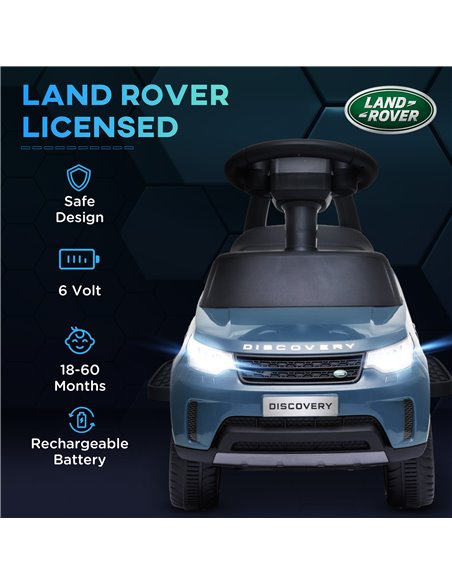 AIYAPLAY 2 in 1 Land Rover Licensed 6V Kids Electric Ride On Car Sliding Car w/ Headlights Music, for 18-60 Months Light Blue 37 - pic 105465 | FastDaddyshop