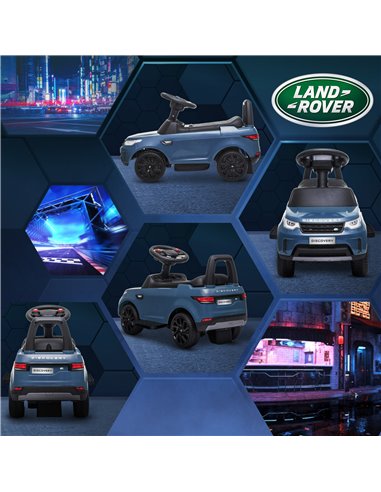 AIYAPLAY 2 in 1 Land Rover Licensed 6V Kids Electric Ride On Car Sliding Car w/ Headlights Music, for 18-60 Months Light Blue 37