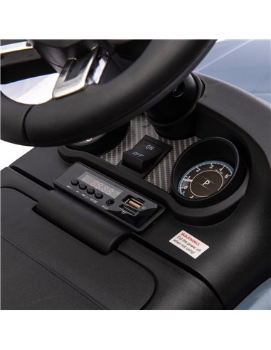 AIYAPLAY 2 in 1 Land Rover Licensed 6V Kids Electric Ride On Car Sliding Car w/ Headlights Music, for 18-60 Months Light Blue 37