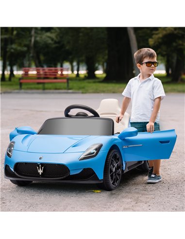 AIYAPLAY Maserati MC20 Licensed 12V Kids Electric Ride on Car with Remote Control, Spring Suspension, Blue 370-336V70BU