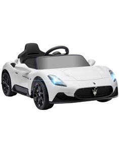 AIYAPLAY Maserati MC20 Licensed 12V Kids Electric Ride on Car with Remote Control, Spring Suspension, White 370-336V70WT