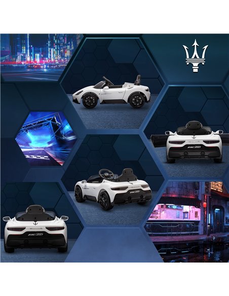 AIYAPLAY Maserati MC20 Licensed 12V Kids Electric Ride on Car with Remote Control, Spring Suspension, White 370-336V70WT - pic 105531 | FastDaddyshop