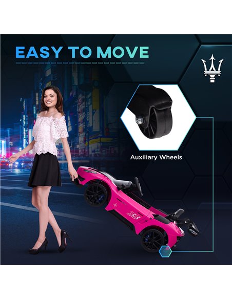 AIYAPLAY Maserati GT2 Licensed 12V Kids Electric Ride on Car with 4 Suspension, Remote Control Music Horn Lights - Pink 370-332V - pic 105537 | FastDaddyshop