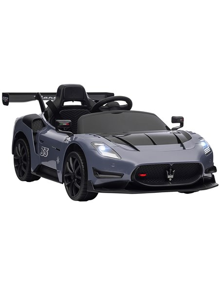 AIYAPLAY Maserati GT2 Licensed 12V Kids Electric Ride on Car with 4 Suspension, Remote Control Music Horn Lights - Grey 370-332V - pic 105542 | FastDaddyshop