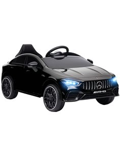 AIYAPLAY Mercedes-AMG CLA 45 Licensed 12V Kids Electric Car Ride on Car w/ Remote, Suspension Lights Music Horn - Black 370-353V