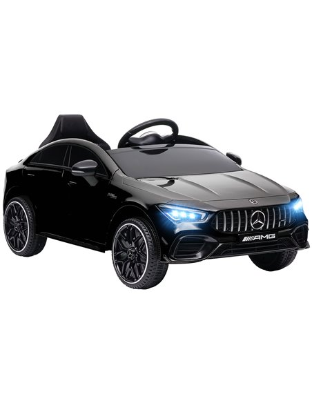 AIYAPLAY Mercedes-AMG CLA 45 Licensed 12V Kids Electric Car Ride on Car w/ Remote, Suspension Lights Music Horn - Black 370-353V - pic 105569 | FastDaddyshop