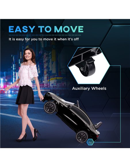 AIYAPLAY Mercedes-AMG CLA 45 Licensed 12V Kids Electric Car Ride on Car w/ Remote, Suspension Lights Music Horn - Black 370-353V - pic 105573 | FastDaddyshop