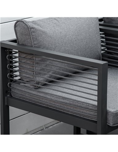 Outsunny 8 Seater Garden Dining Cube Set Aluminium Outdoor Furniture Set Dining Table, 4 Chairs and 4 Footstools with Cushion, G